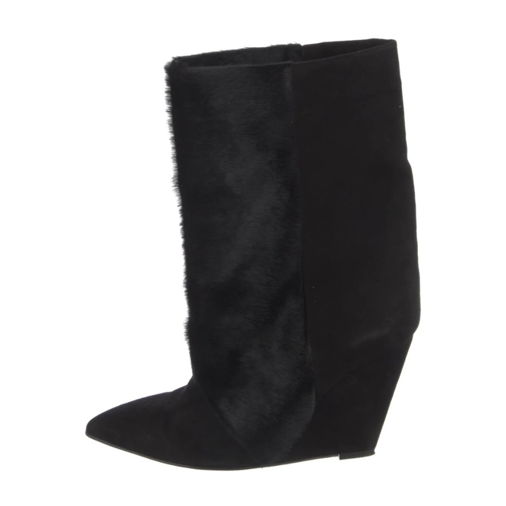 Isabel Murant Pony Hair Wedge Boots